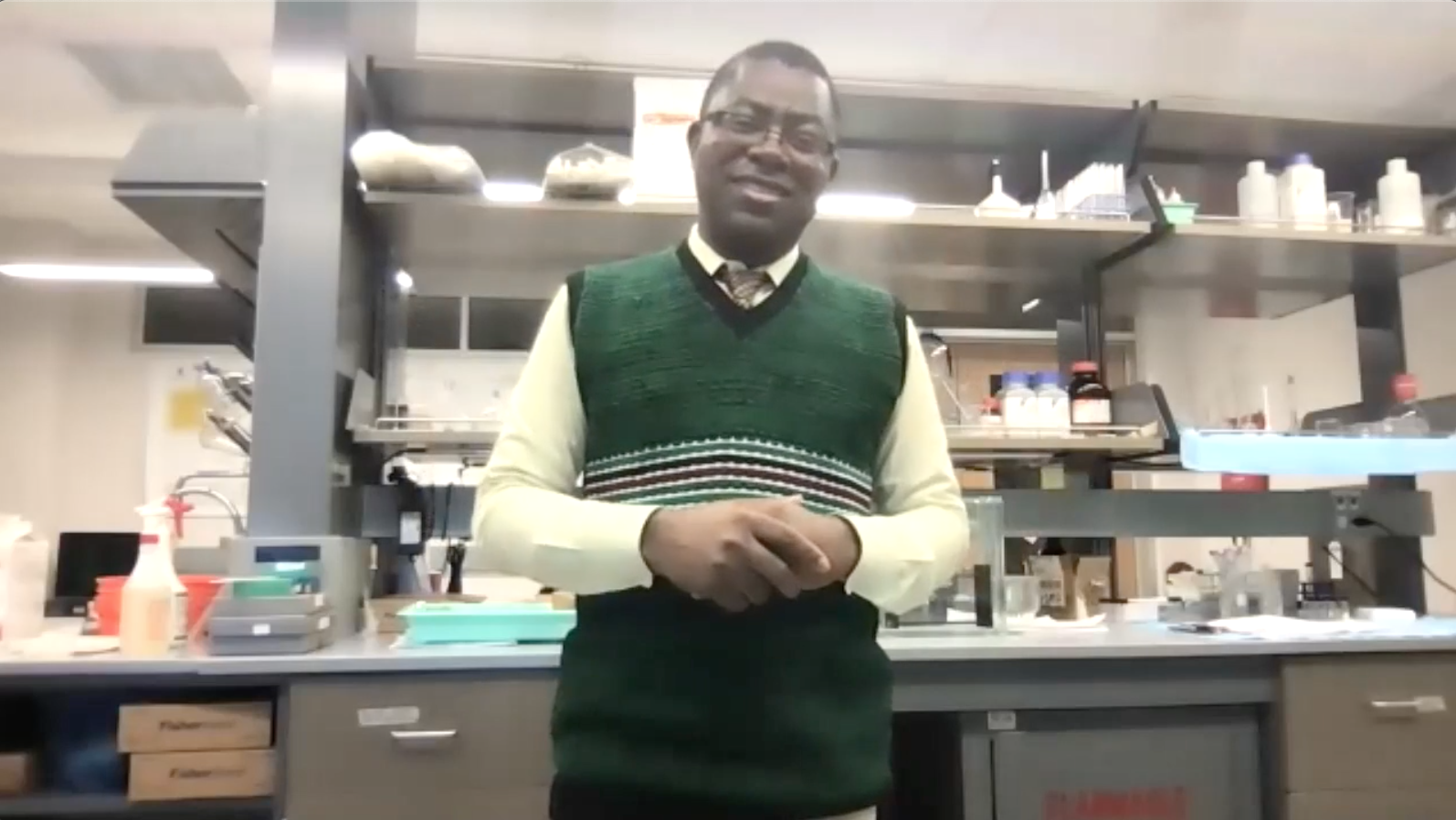 An image of Dr. Adebowale Ogunjirin from his video story.