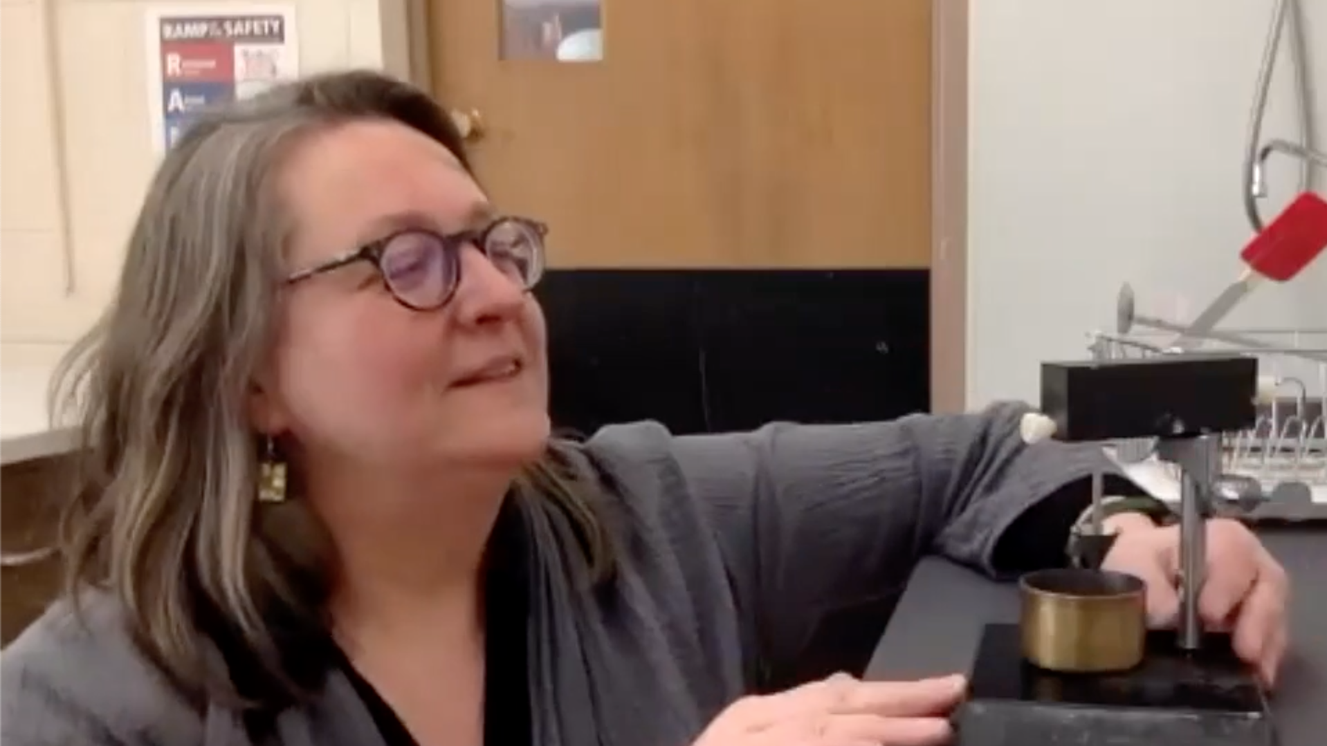 A picture of Dr. Michele Cooke in her lab.