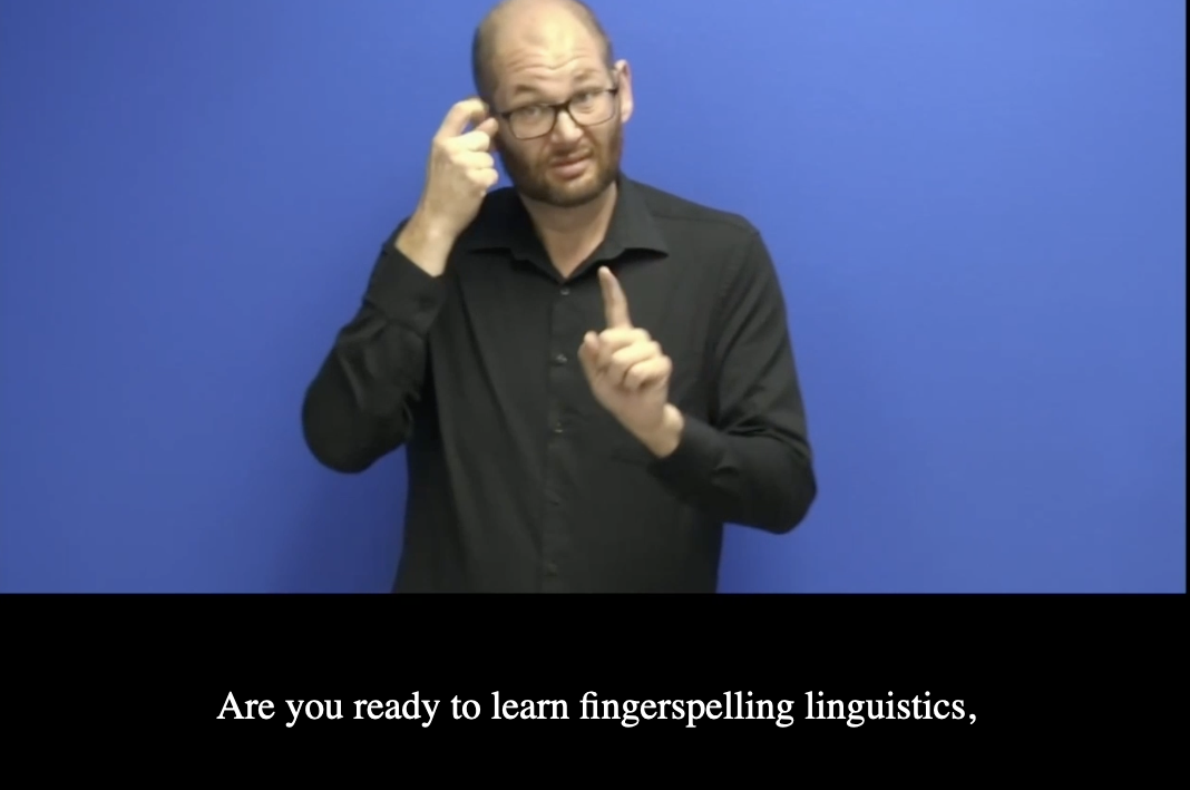Start Screen of the Fingerspelling Principles Explained Video